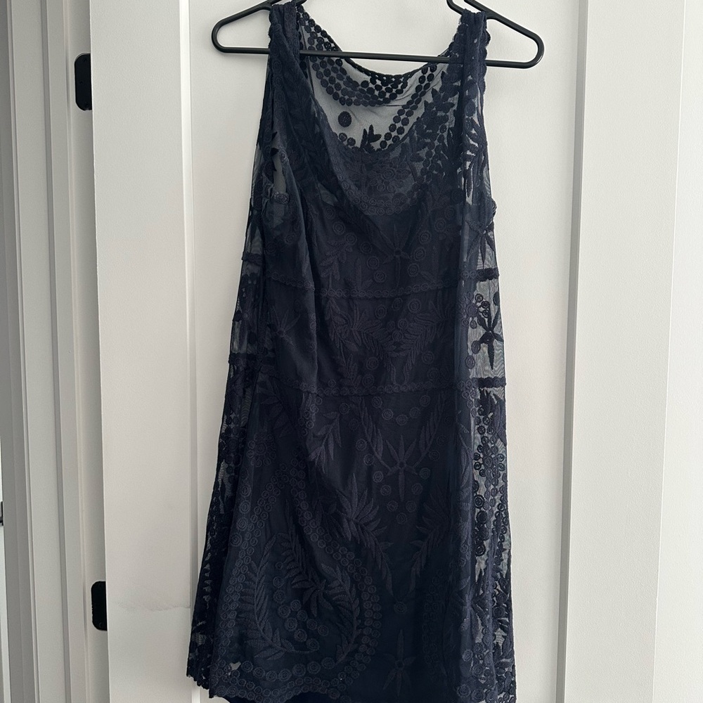 Express Navy Lace Dress
